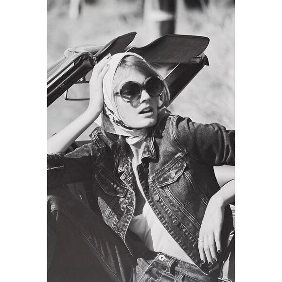 Free People Fitted Denim Jacket in Indigo - sz Small - Picture 6 of 7